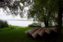 Canoes at Port Perry. Photo by Barbara Howe