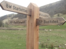 Yorkshire Dales fingerpost. Photo by Barbara Howe