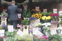 Manchester Flower stall. Photo by Barbara howe