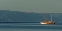 Tour boat, Tucepi, Croatia. Photo by Barbara Howe